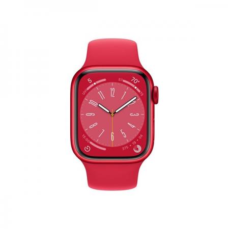 Apple Watch S8 GPS-es (41mm) (PRODUCT)RED alumínium tok, (PRODUCT)RED sportszíjas okosóra