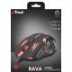 Trust GXT 108 Rava Illuminated USB fekete gamer egér